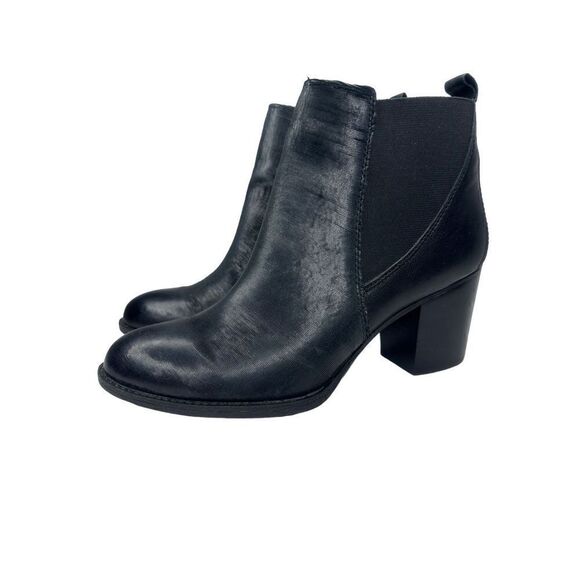 Sofft Welling Black Textured Leather Chelsea Boots Size 9.5 - Picture 1 of 11